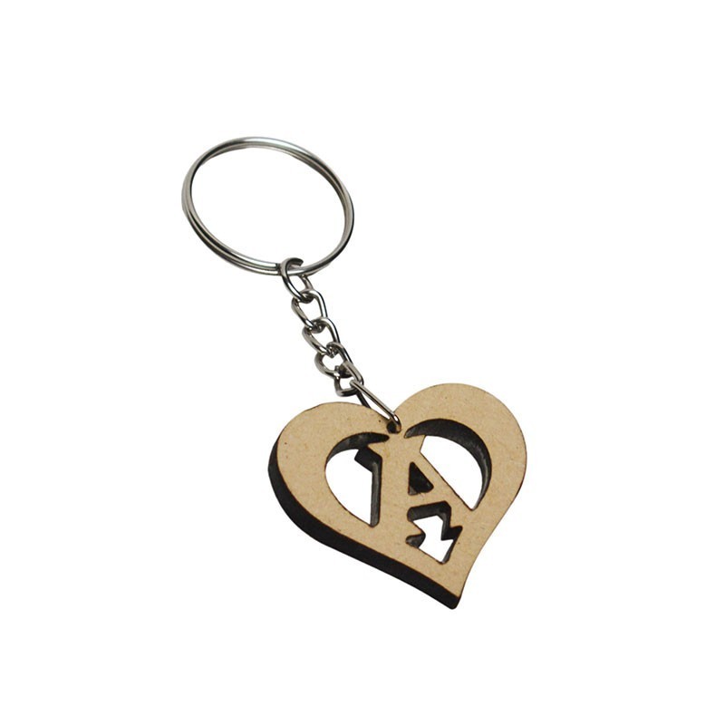 Alphabetic Wooden Key Chain