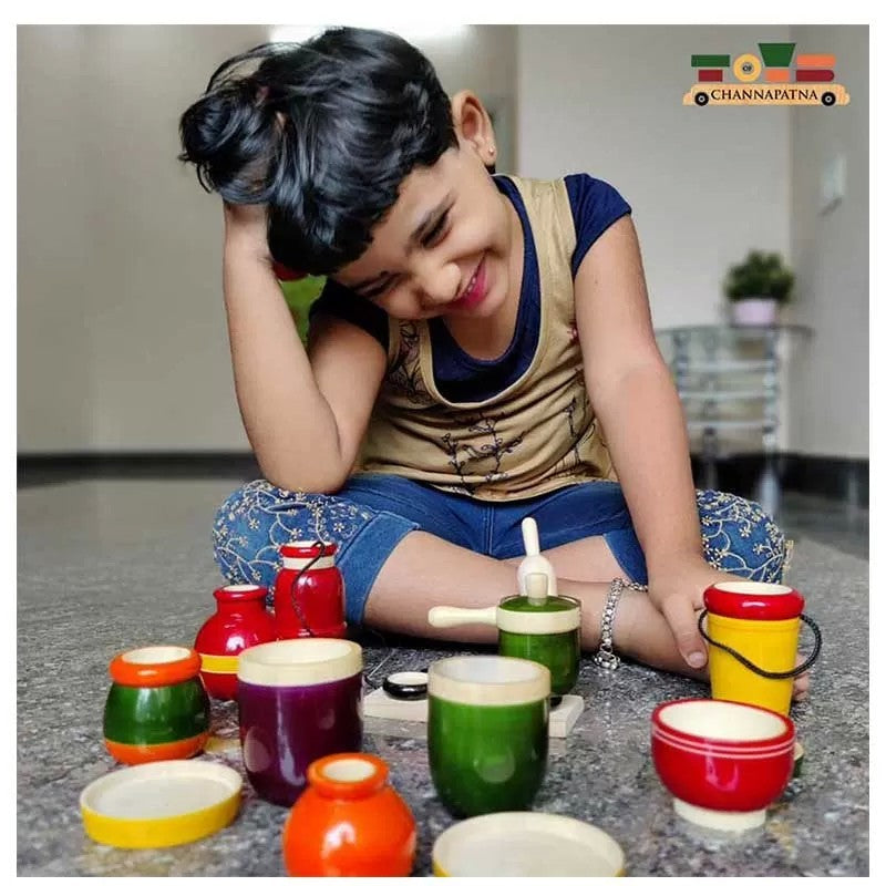 Cooking Set for Kids|Channapatna Toys|custom wooden engraved gifts